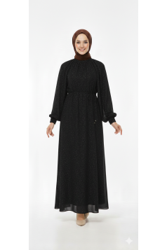 فستان شهودة (اسود) 