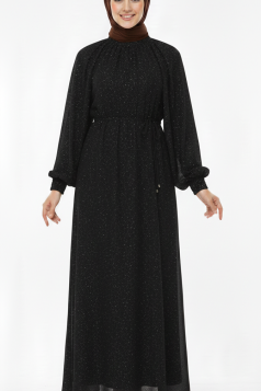 فستان شهودة (اسود) 