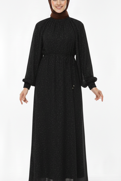 فستان شهودة (اسود) 