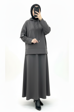 طقم ميرا (رمادي غامق)