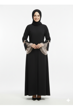 عباية دلع  المناسبة لموسم الصيف (اسود +تول )