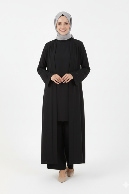 طقم يقين  ، مناسب لجميع المواسم ، لون اسود