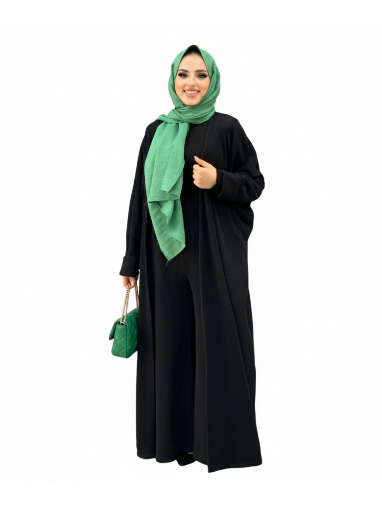 طقم لون اسود 8397 Kase Takim