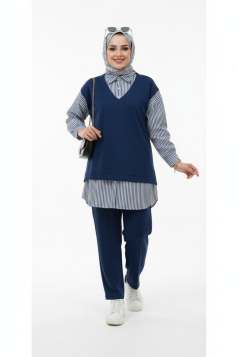 طقم ندى العملي (كحلي)