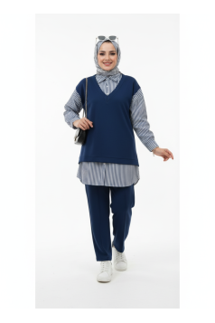 طقم ندى العملي (كحلي)