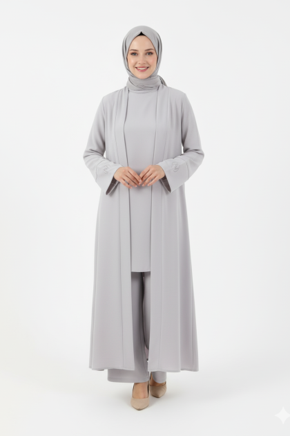 طقم يقين  ، مناسب لجميع المواسم ، لون ابيض 