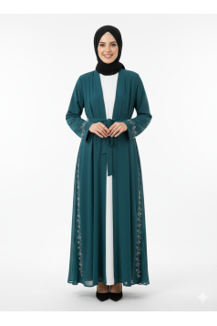 طقم عباية ليلاس الصيفي الرسمي (تركواز) 