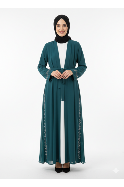 طقم عباية ليلاس الصيفي الرسمي (تركواز) 