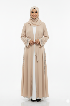 طقم عباية ليلاس الصيفي الرسمي (بيج) 