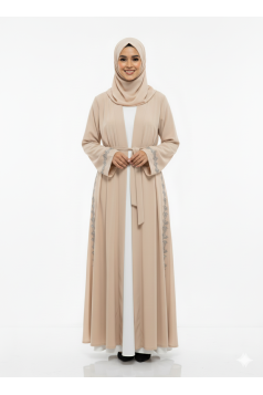 طقم عباية ليلاس الصيفي الرسمي (بيج) 