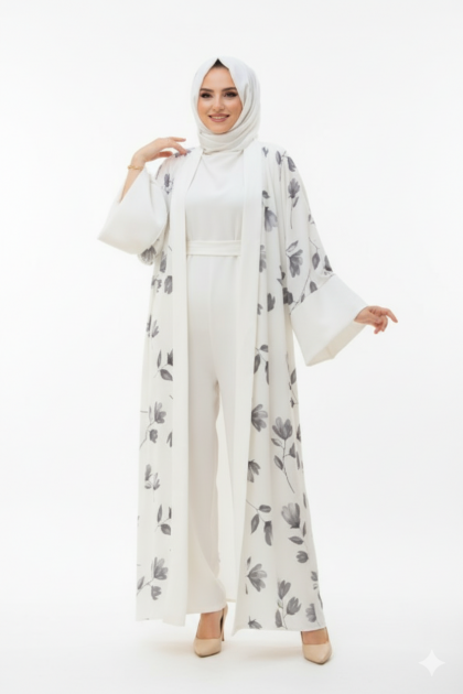 طقم لون ابيض 8312 Takim