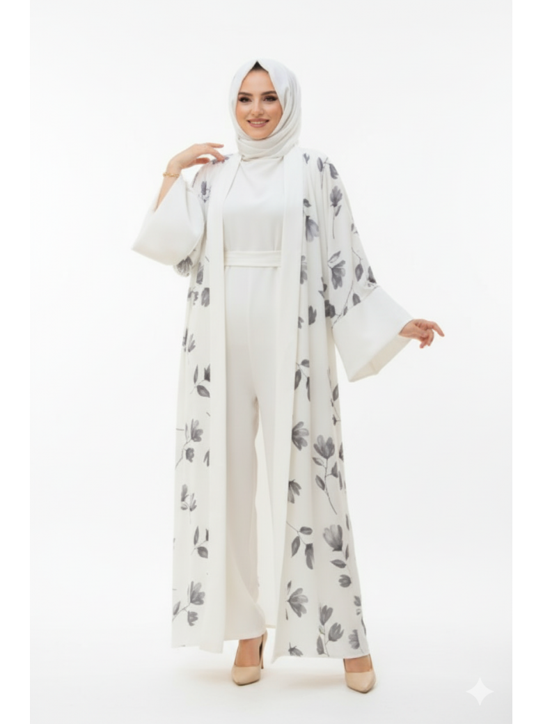 طقم لون ابيض 8312 Takim