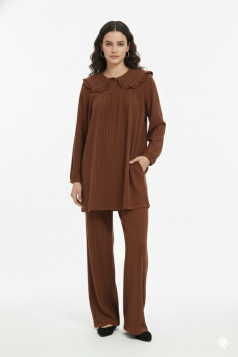 طقم شيدا العملي الصيفي (بني)