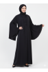 طقم مشلح بأكمام واسعة وفستان بتصميم مميز (أسود) 1425