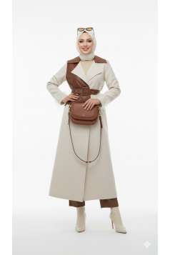 مانطو نور (بني - بيج)