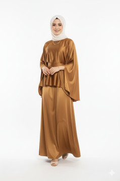 طقم هدى لون ( عسلي)