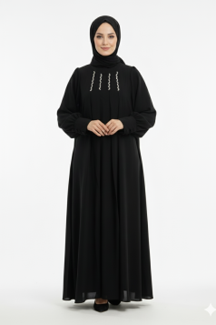 عباية اتيان المميزه بالكرستال المناسبه لموسم الصيف العملية (الاسود  )