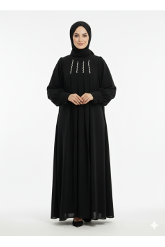 عباية اتيان المميزه بالكرستال المناسبه لموسم الصيف العملية (الاسود  )