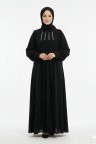 عباية اتيان المميزه بالكرستال المناسبه لموسم الصيف العملية (الاسود  )