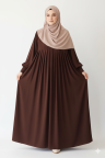 عباية ميمونة العملية ، مناسب لجميع المواسم ، لون بني