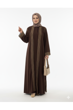 طقم عباية نواعم (بني)