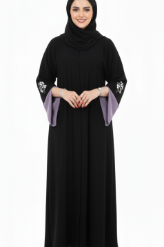 عباية الورود الرسمية الصيفيه مع شال (اللون موف )