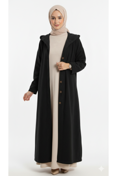 كابان جودي بأزرار وكابيشون (أسود ) 1515