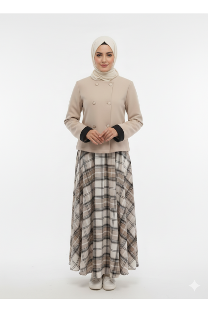 طقم جوليا الشتوي (اسود + بيج)