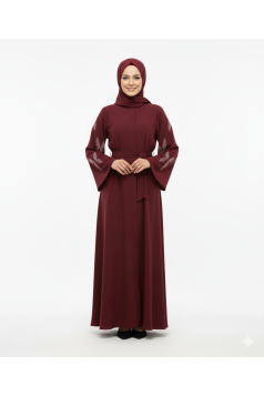 عباية فراشة صيفي رسمي (بوردو ) 