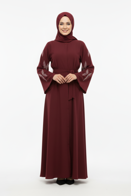 عباية فراشة صيفي رسمي (بوردو ) 