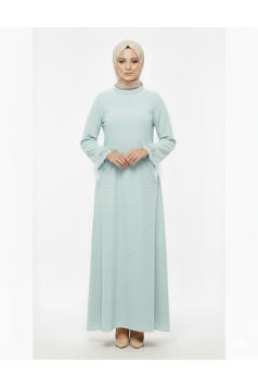 فستان اميرة الرسمي الصيفي  (سماوي ) 