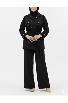 طقم وعد الخريفي العملي (الاسود)