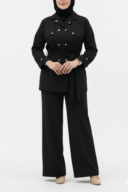 طقم وعد الخريفي العملي (الاسود)