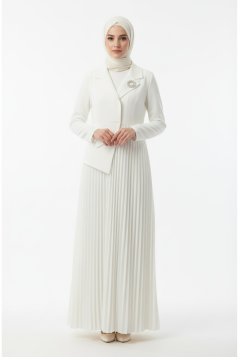 فستان انجي .الرسمي .الصيفي .اللون الابيض