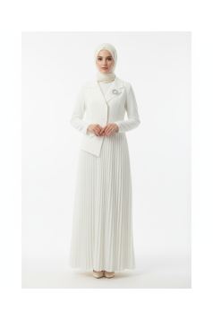 فستان انجي .الرسمي .الصيفي .اللون الابيض