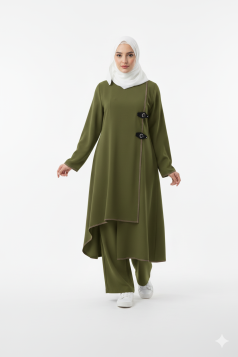 طقم ديانا لون ( زيتي)