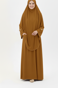 طقم زبيدة الرمضاني عسلي 