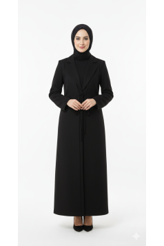 مانطو كوثر الصيفي العملي – لون اسود