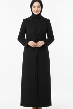 مانطو كوثر الصيفي العملي – لون اسود