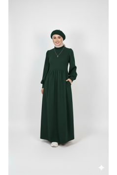 فستان لافندر الشتوي لون زيتي 103