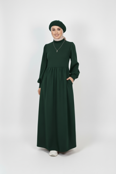 فستان لافندر الشتوي لون زيتي 103