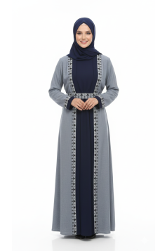 عباية لورا (كحلي+ ازرق) 