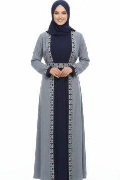 عباية لورا (كحلي+ ازرق) 