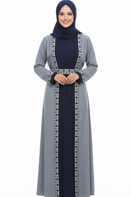 عباية لورا (كحلي+ ازرق) 