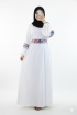 فستان علا المطرز لون ابيض
