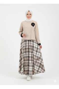 طقم جوليا الشتوي (اسود + بيج)