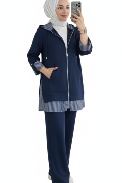 طقم غزالة (كحلي)