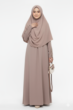 طقم عباية العقله العملي المناسب لموسم الصيف ( بني )