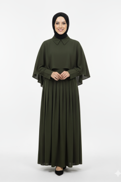عباية نسمة المناسب لموسم الصيف عملي لون زيتي 