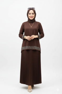 طقم كريمة (بني) 